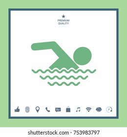 Swim symbol  icon