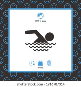 Swim symbol icon, elements for your design