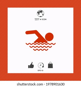 Swim symbol icon, elements for your design