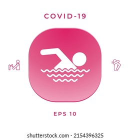 Swim symbol icon, elements for your design
