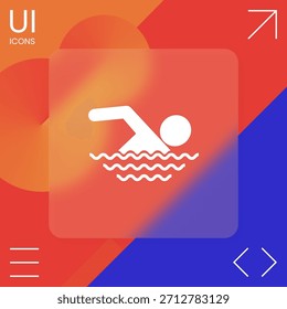 Swim symbol icon, elements for your design