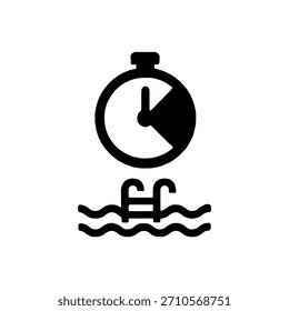 Swim Time Limit Icon Isolated On White Background