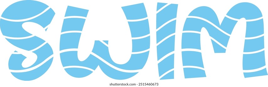 Swim in transparent background. Vector illustration