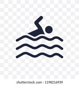 Swim transparent icon. Swim symbol design from Gym and fitness collection. Simple element vector illustration on transparent background.