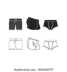 Swim Trunks Icon Vector Illustration Flat Design.