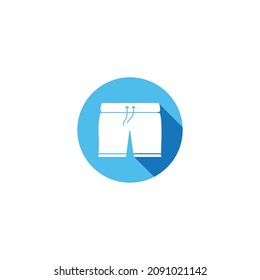 Swim Trunks Icon Vector Illustration Flat Design.