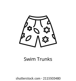 Swim Trunks Icon In Vector. Logotype