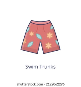 Swim Trunks Icon In Vector. Logotype