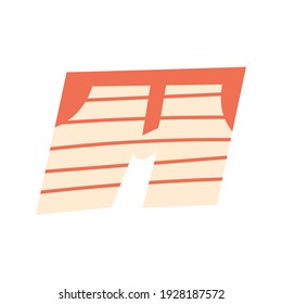 Swim trunks on a white background, isolated. Beach accessories for summer vacation. Flat style, vector