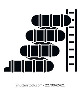 Swim tube fun icon simple vector. Water slide. Aquatic play