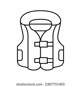 swim vest inflatable line icon vector. swim vest inflatable sign. isolated contour symbol black illustration