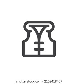 Swim Vest line icon. linear style sign for mobile concept and web design. Safety vest outline vector icon. Symbol, logo illustration. Vector graphics