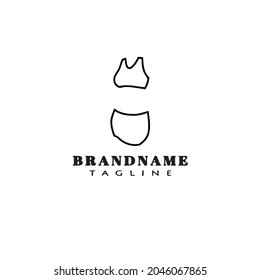 swim wear logo cartoon icon design template black modern isolated illustration