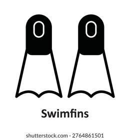 Swimfins Vector icon which can easily modify or edit

