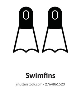 Swimfins Vector icon which can easily modify or edit

