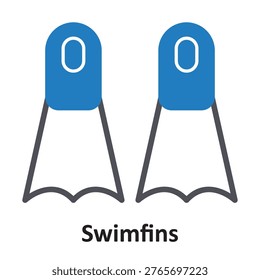 Swimfins Vector icon which can easily modify or edit

