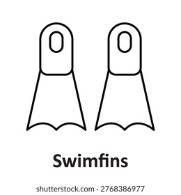 Swimfins Vector icon which can easily modify or edit

