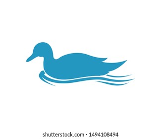 Swiming Duck Logo Design Concept