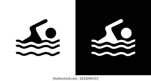 swiming icon simple vector symbol