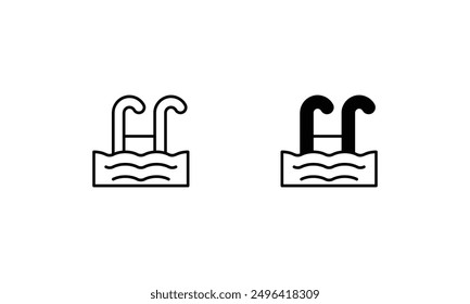 Swiming Pool icons set vector stock illustration
