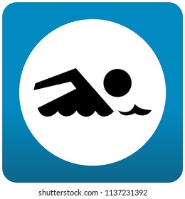 Swiming sign. Vector.