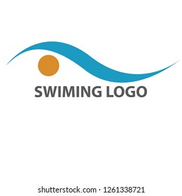 Swiming Water Wave Icon Vector Illustration Design Logo