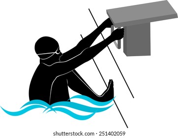 swimmer athlete sports logo