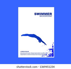 Swimmer background design