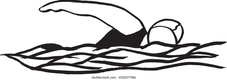 Swimmer breathing during front crawl