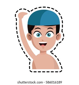 swimmer cartoon icon image 