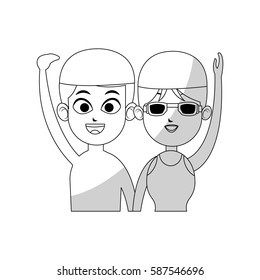 swimmer cartoon icon image 