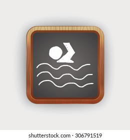 swimmer doodle drawing