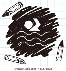 swimmer doodle drawing