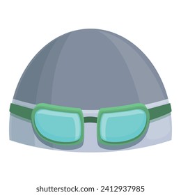 Vector de dibujos animados de iconos de gafas de nadador. Web de protección. Nadador marino