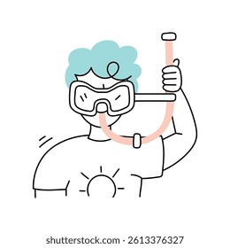 Swimmer glasses Vector style illustration.