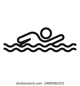 Swimmer Icon for Aquatic Sports Programs