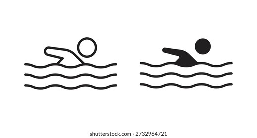Swimmer icon concept vector illustration. logotype icon designs