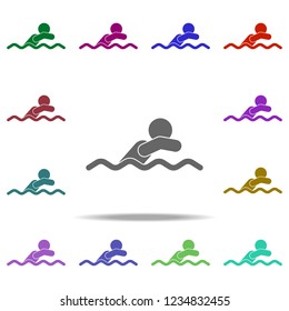 swimmer icon. Elements of Sport in multi color style icons. Simple icon for websites, web design, mobile app, info graphics