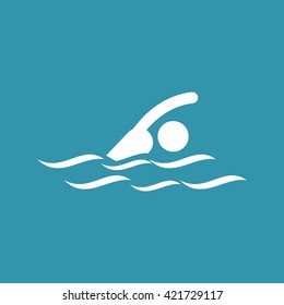 Swimmer Icon. Eps-10.