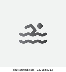 Swimmer Icon Illustration Symbol Vector