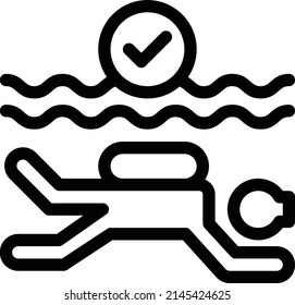 swimmer Icon isolated on white background. Vector illustration. Eps10