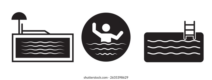 ícone nadador, varas figura stickman, homem, fundo branco plano simples . 
