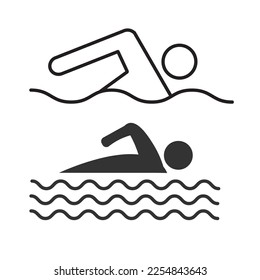 Swimmer icon. Swim activity set vector ilustration.