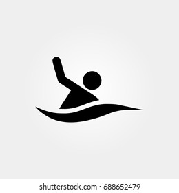 swimmer icon. vector sign symbol on white background