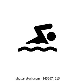 swimmer icon vector.swimmer vector. perfect swimmer symbol. web design and mobile design. white background.