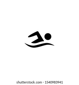 Swimmer Illustration Vector Icon- Vector