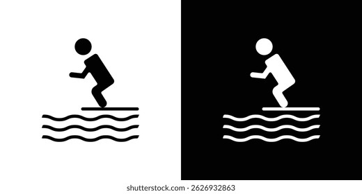 conceito de ícone de salto nadador, ilustração vetorial
