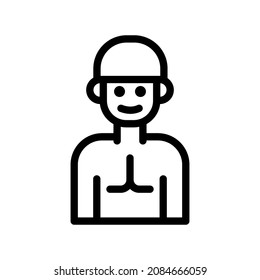 gráfico vectorial de ilustración de icono de línea de swimer