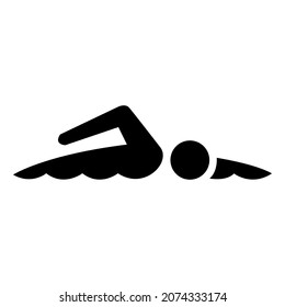 Swimmer Logo Simple Vector For New Fashion Style Collection Stock