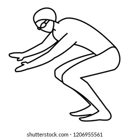 swimmer man icon